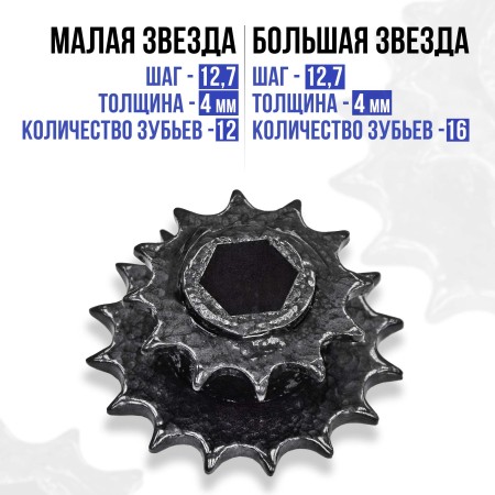 Плавающая звёздочка для рамы прямого привода.